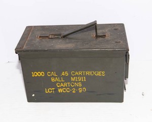 Vintage Metal Ammo Box