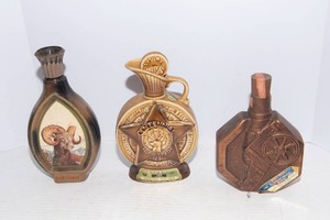 Three Vintage Decanters  Beams Choice, Beam 120 Months Old & P.H. Boileux Deluxe