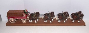 Budweiser Clydesdale 8-Horse Hitch Model Display