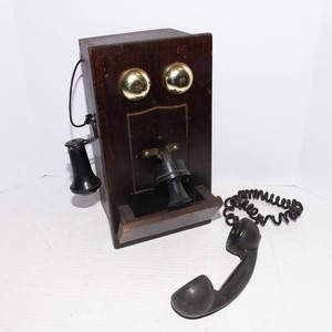 Vintage Style Phone Shelf and Antique Phone