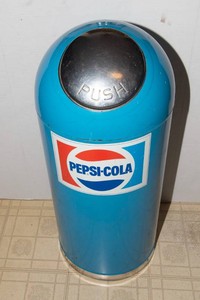 Pepsi Garbage Can by Bennett Manufacturing Company