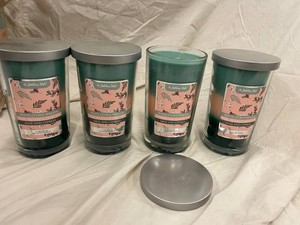 Holiday Style White Citrus Wreath Scented Candles (Lot of 4)