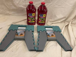 Trueliving Folding Step Stools & Pennington Hummingbird Food Mixed Lot
