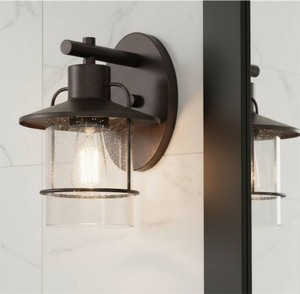 Patriot Lighting  Lantz Heathered Bronze 1-Light Vanity Light