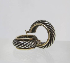 Pair of 14K Gold &amp Sterling Silver Earrings