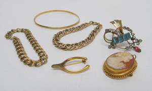 Assorted Signed Vintage Gold Filled Jewelry