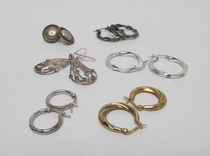 6 Pair of Sterling Silver Earrings