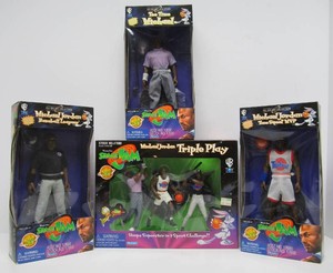 Group of Mint in Box Large Michael Jordan Space Jam Action Figures