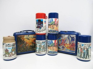 Lot of Vintage 80s GI JOE Lunch Boxes &amp Thermoses