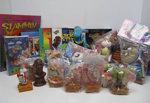 Large Lot of Brand New SPACE JAM Toys Games etc