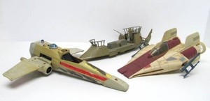 3 Original Vintage 70s-80s STAR WARS Action Figure Vehicles