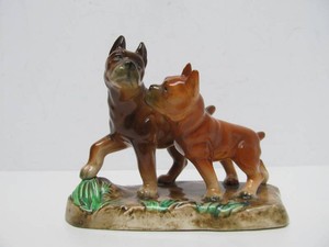 Vintage 1950s era Ceramic Bulldog Figurine