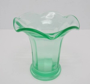 Genuine Vintage Vaseline Glass Vase