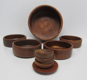 Very Nice Set of Mid Century Genuine Teak Wood Bowls