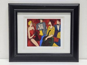 Professionally Framed Colorful Serigraph by Linda Le Kinff