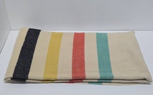 Vintage HUDSON BAY Style Wool Blanket #1