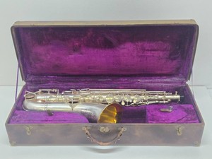 Vintage 1940s Frank Holton Silver Tenor Saxophone wCase