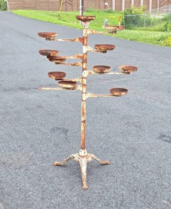 Antique Victorian Cast Iron Multi-Arm Plant Stand