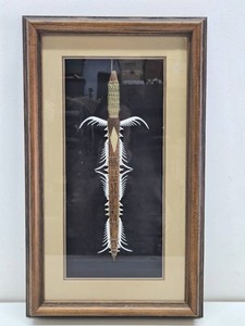 Framed Vintage Ceremonial Combat Shark Tooth Sword&nbsp