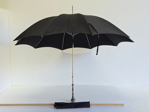 Very Nice Old Vintage Umbrella wOrnate Silverplated Handle
