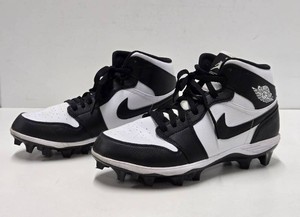 Like New JORDAN Black &amp White Cleats - Mens Size 10.5