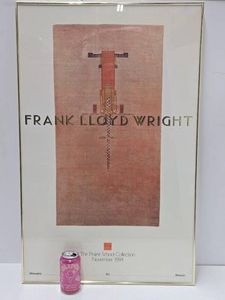 Large Framed Vintage FRANK LLOYD WRIGHT Exhibition Poster
