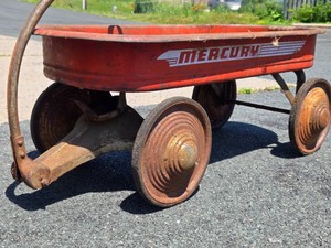 Neat Old 1950s MERCURY Red metal Wagon