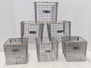 Great Lot of Old Vintage Industrial Metal  Wire Baskets