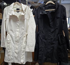 2 Excellent Condition NORTH FACE Ladies Jackets - Black &amp White - Size XL