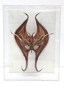 Exceptional Signed Vintage Sculpted Leather Masquerade Mask - Titled Skate&nbsp
