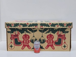 Excellent Condition Large Vintage Christmas Storage Box Full of Vintage Ornaments #1