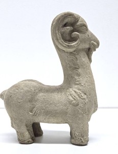 Awesome Vintage Heavy Cement or Concrete Goat or Ram Statue&nbsp
