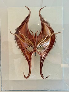Exceptional Signed John Fleming Vintage Sculpted Leather Masquerade Mask - Titled Skate&nbsp