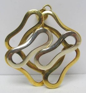 Genuine 18K Gold Italian Sculptural Pendant