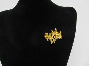 Fantastic Signed Vintage 18K Gold Sculptural Brutalist Brooch Pendant