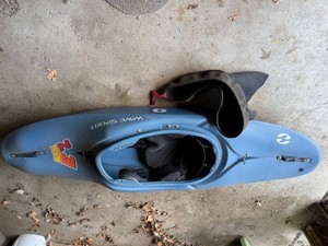 Whitewater Kayak Wave Sport Big EZ With Paddles & Spray Skirts