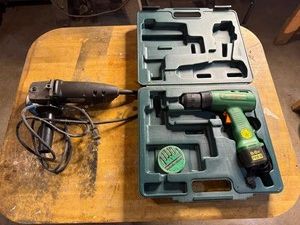 Cordless Drill & Angle Grinder - Hitachi FDS 10DVA, Black & Decker 4247