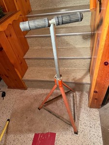 Adjustable T-handle Tripod Stand Orange Steel 44 in H