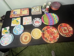 Paper Plates & Napkins Easter, Fall & Holiday Mixed Lot