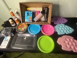 Halloween Party Supplies Mixed Lot - Fall Plates, Cups & Utensils