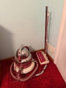 Vintage Vacuum Cleaner Fairfax Fox-O-Matic Canister Vacuum With Attachments