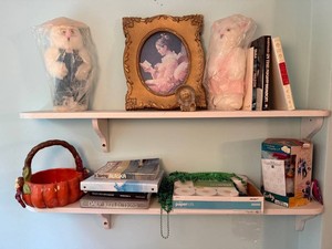 Home Decor & Books Mixed Lot Furby, OfficeMax Paper Rolls, Pumpkin Basket