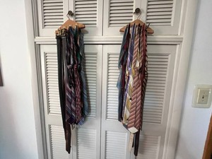 Mens Necktie Lot Sears Ambassador, Wembley & Calvin Klein - tie hangers not inc