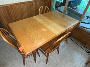 Dining Table Set - Oak Table With 4 Chairs