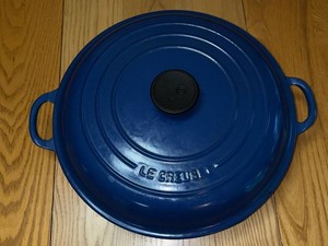 Dutch Oven - Le Creuset Enameled Cast Iron Braiser 30cm Blue