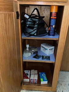 Household Supplies Mixed Lot - Static Guard, Skin Tac Wipes, Matches - content quantities unverified