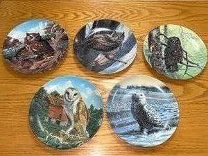 Collector Plates - Hamilton Collection Owl Set (Lot of 5)