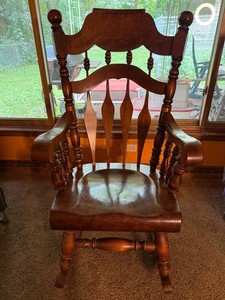 Rocking Chair - Solid Wood Turned Spindle Rocker
