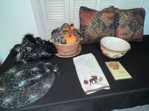 Halloween & Thanksgiving Decor Mixed Lot - Block Country Harvest, Sonoma, Hallmark