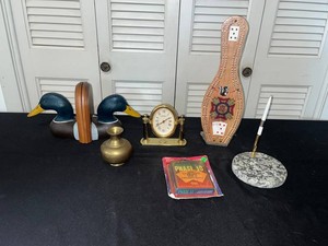 Collectible Mixed Lot Seth Thomas Clock, Phase 10, Bible Trivia & Decor